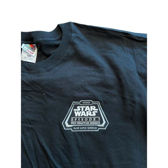 Phantom Menace Episode 1 1999 ILM VFX Film Crew Tee Shirt T-Shirt 2XL Embroidery - Picture 1 of 8